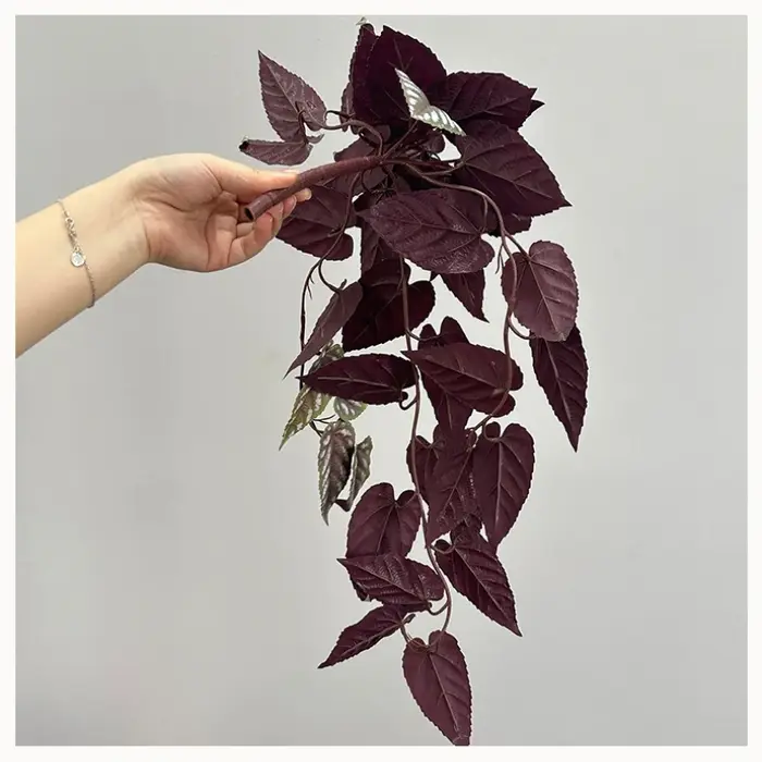 3 pièces de feuilles de périlla en soie pour mariage