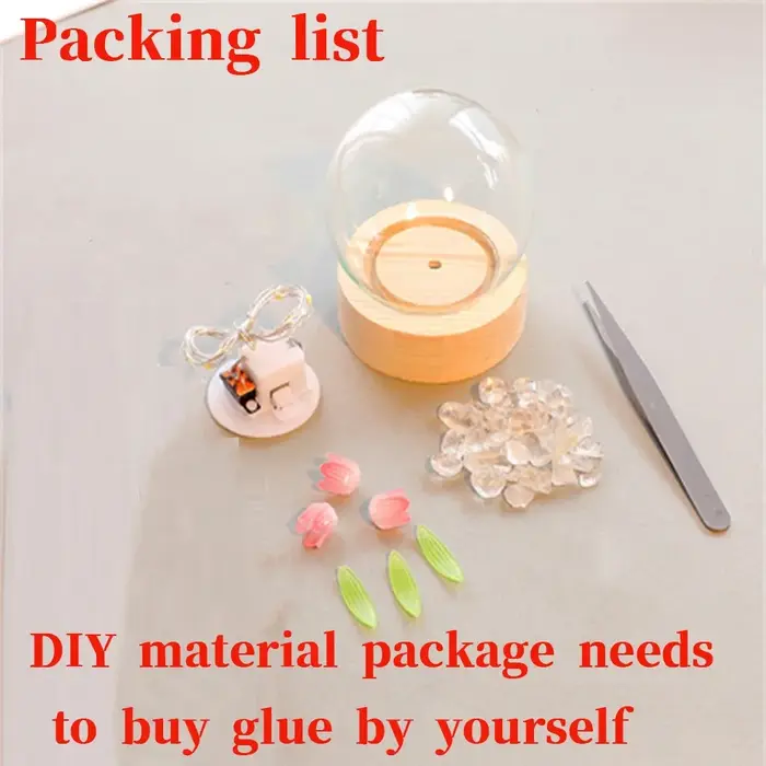 Tulipe veilleuse mignon lampe florale chambre décor saint valentin cadeau Lampara tulipanes petite amie bricolage matériel
