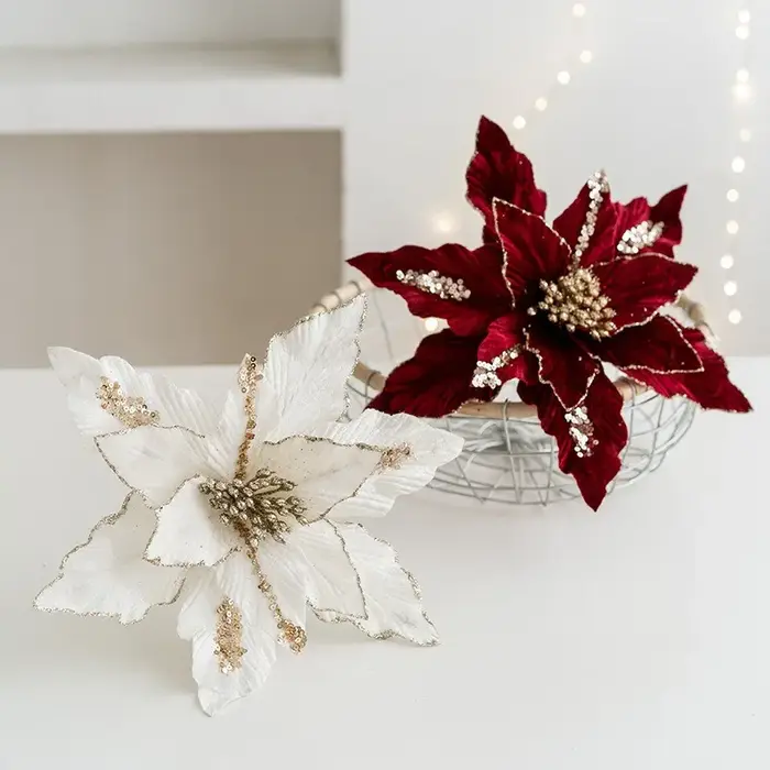 Fleur de Noël artificielle de haute qualité