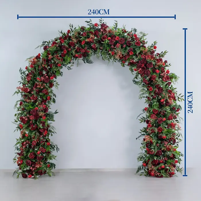 Arche de mariage florale colorée, arche florale artificielle ronde pour la décoration de cérémonie,