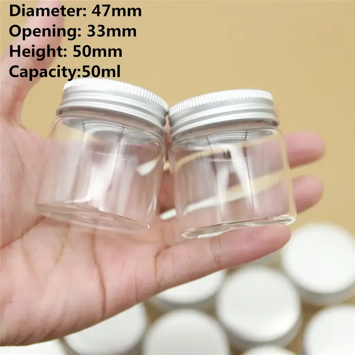 6/12/24 pcs/lot bocaux en verre décoratifs 50 ml bouteille