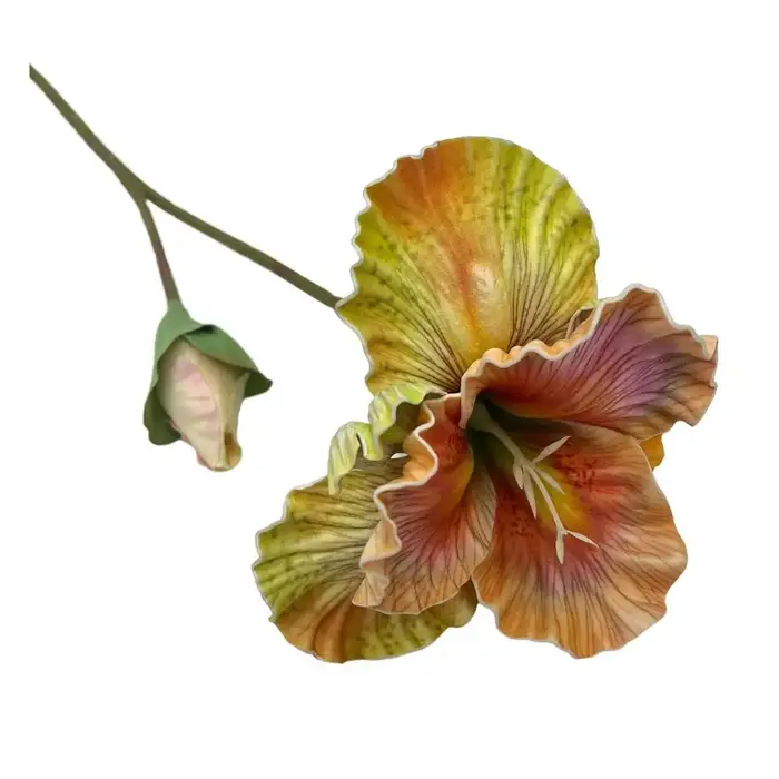 Fleurs artificielles fausses fleurs sans entretien 18 Bouquet de fleurs d'iris artificielles toucher