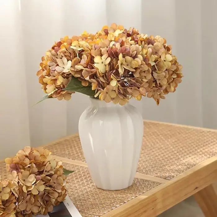 Hortensia artificiel fleurs en soie Homevase bonsaï accessoires mur de mariage bricolage cadeaux boîte Bouquet de mariée fête de vacances décoration