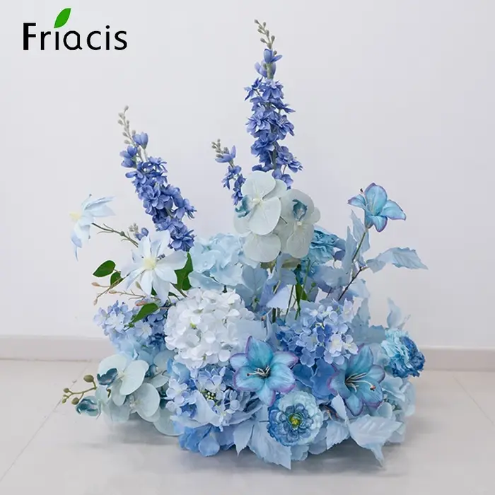Nouvelles fleurs artificielles bleues