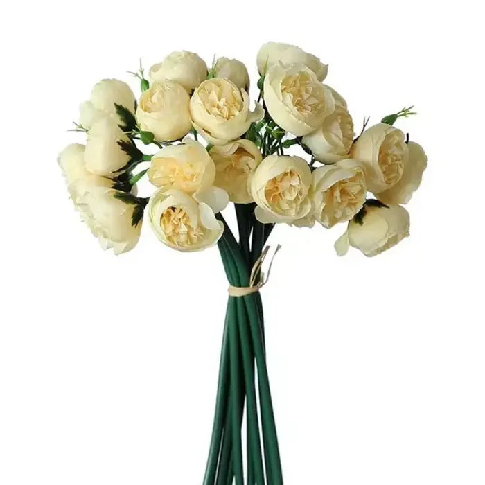 Rose rose pivoine fleurs artificielles 1 Bouquet 27 têtes Roses fausse fleur pour Vase de Table organiser les fleurs de décoration de mariage à la maison