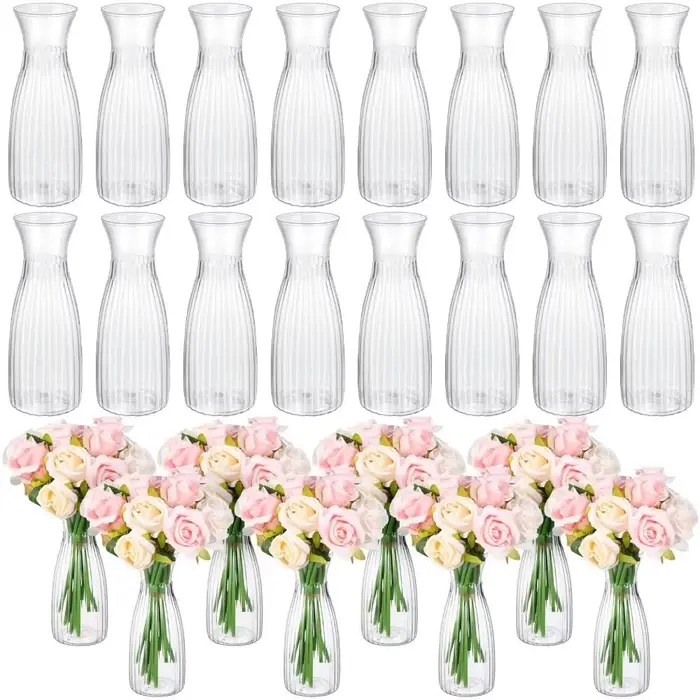 Vase à fleurs en plastique Transparent