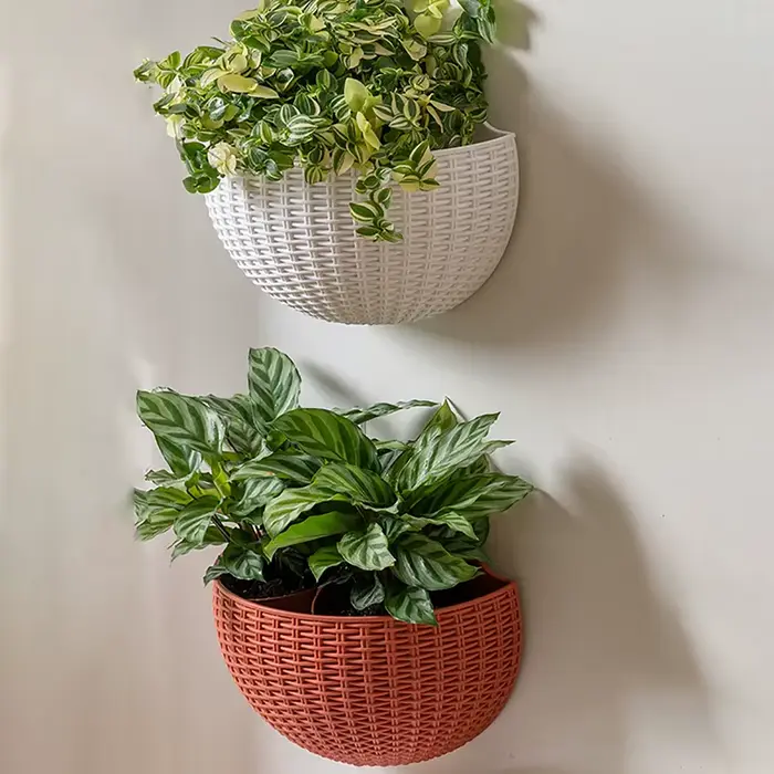 Pot de fleur mural en plastique exquis