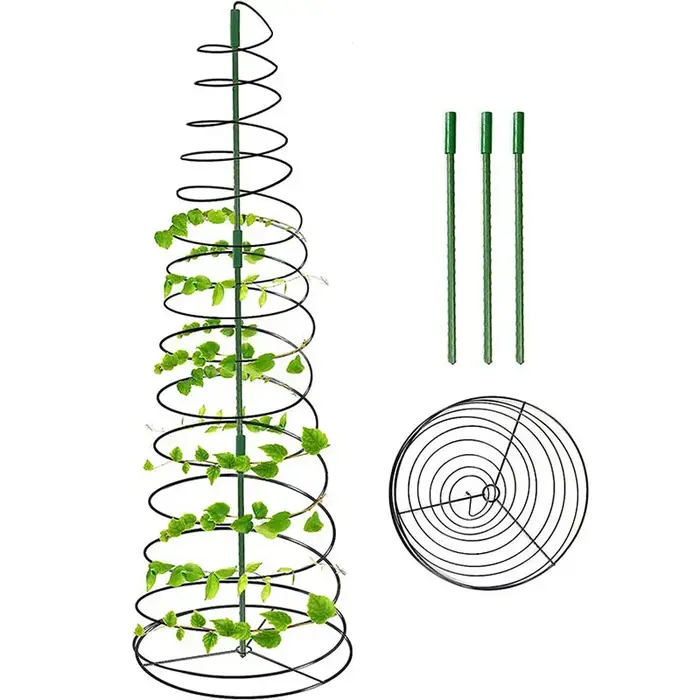 Support de plante en spirale réglable, treillis en métal antirouille pour plantes grimpantes, pour j