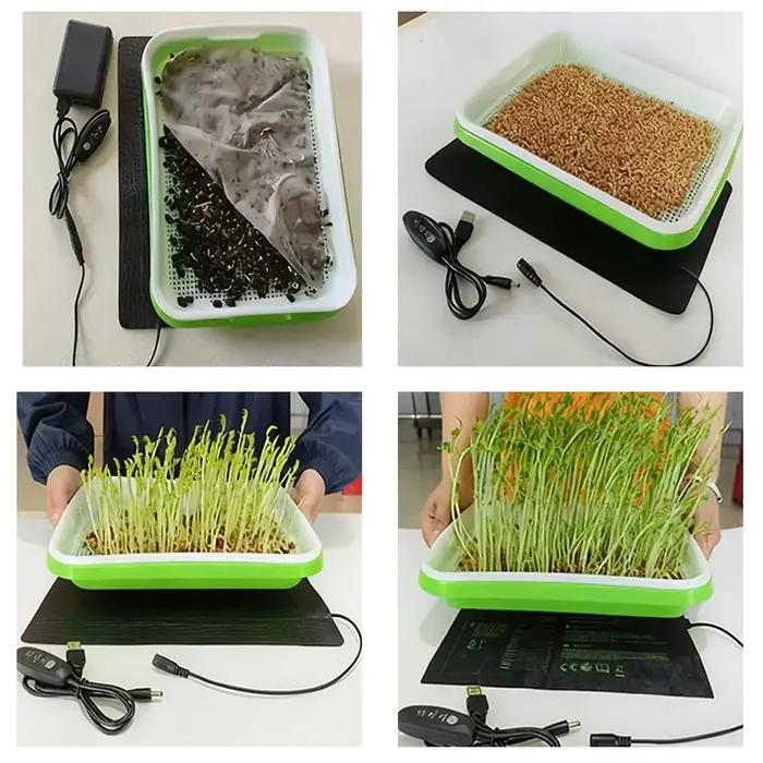 Tapis chauffant pour plantes en cuir PU