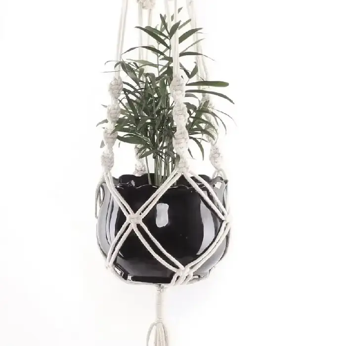 Support de plante en macramé fait main