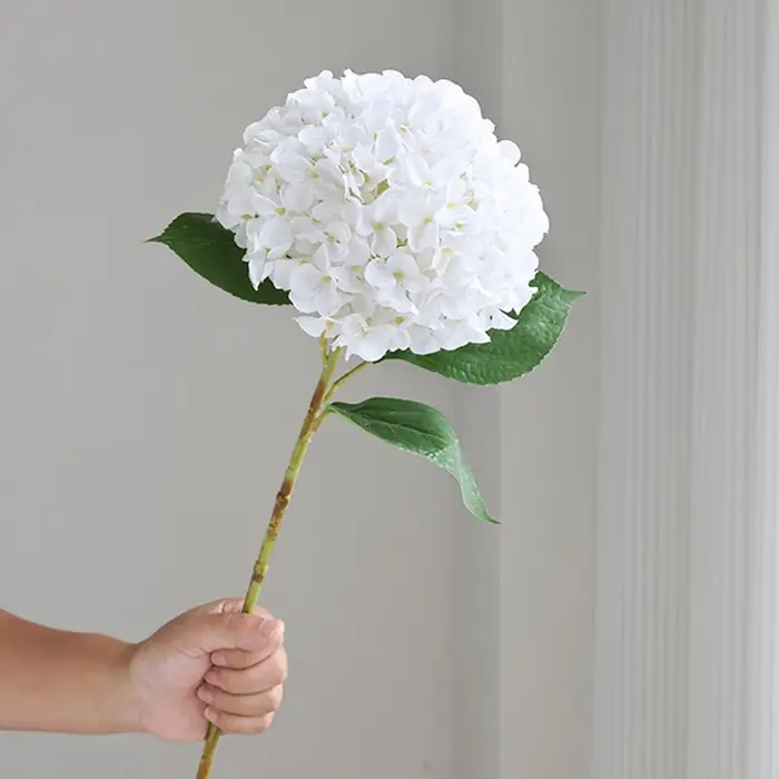 InjSimulation-Fleur d'hortensia de style européen, grande fleur d'hortensia pour sol de mariage