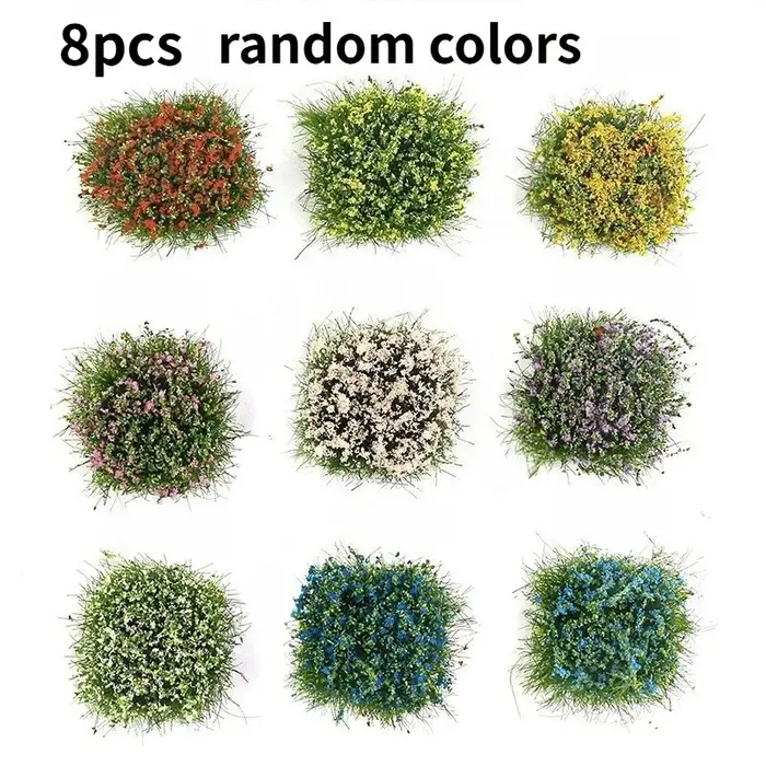 Lot de 8 modèles de grappes de fleurs artificielles de couleur aléatoire pour table de sable