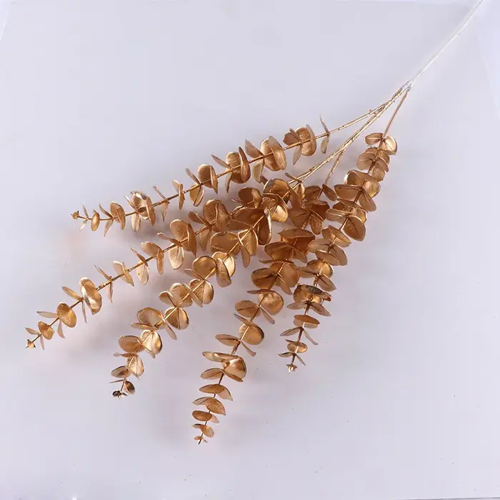 Fleur artificielle de noël décoration plantes artificielles dorées feuille maison fête de mariage