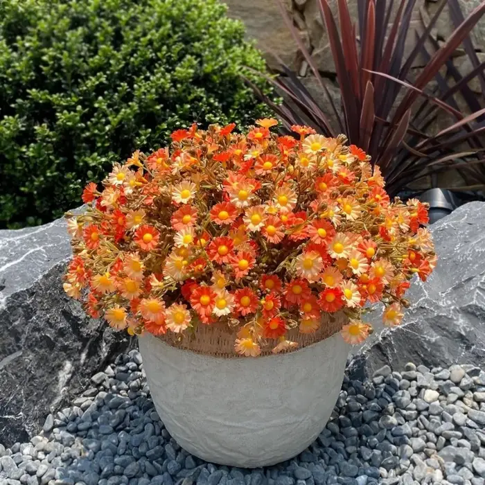 Bouquet de fausses fleurs de marguerite artificielles 33cm