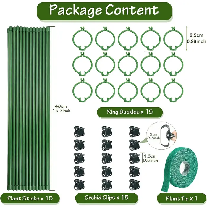Piquets de Support pour plantes, adaptés aux plantes d'intérieur et d'extérieur, bâton de plante ver