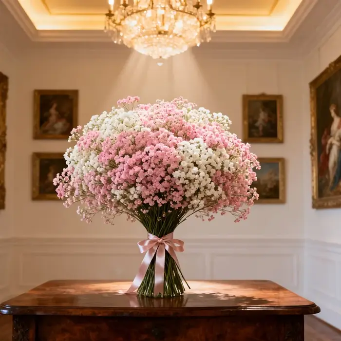 1380 Fleurs, 46 Bouquets de Gypsophile Artificielle 'S Breath' – Toucher Réaliste