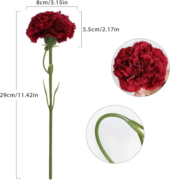 Lot de 5 fleurs artificielles en soie pas chères