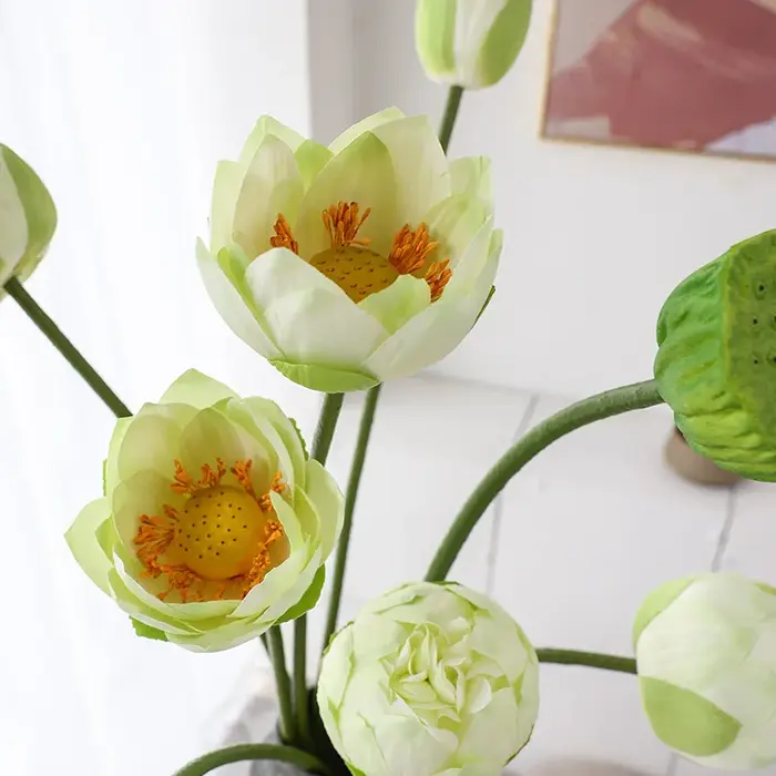 Feuille de fleur de Lotus artificielle 75cm