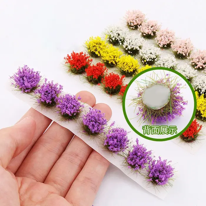 7 pièces/boîte 12mm Kits de modèles de grappes florales pour décor de jardin paysager
