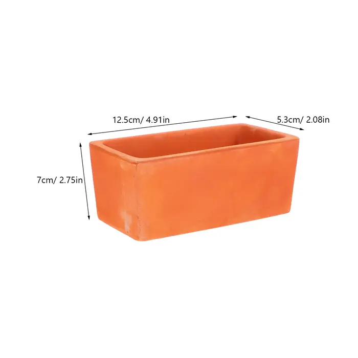Pot de fleur rectangulaire en terre cuite
