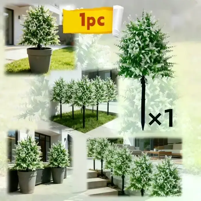 Plante artificielle en forme de lavande, fleur violette artificielle sur piquet pour jardin, cour, patio, pelouse, décoration extérieure