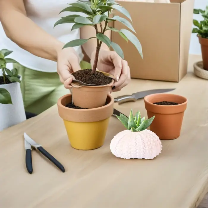 6 Pièces Supports Créatifs pour Plantes Aériennes en Forme d'Urène de Mer