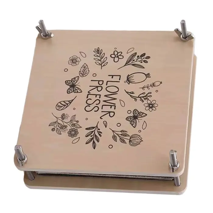 Kits presse à fleurs en bois pour adultes enfants, Kits conservation fleurs plantes en bois pour adultes, à à