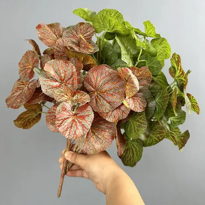 Feuilles de bégonia Orange artificielles