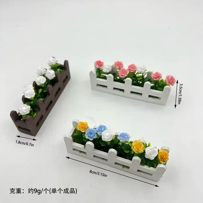 Mini clôture de Roses en pot