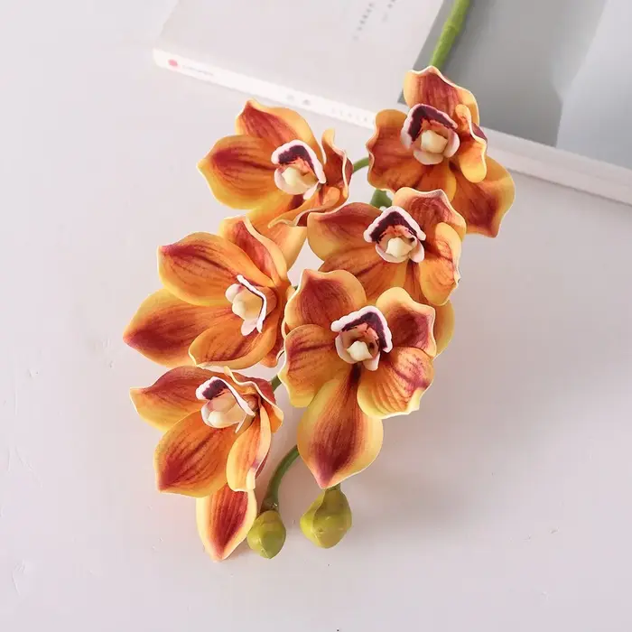 6 têtes d'orchidées artificielles Papilio