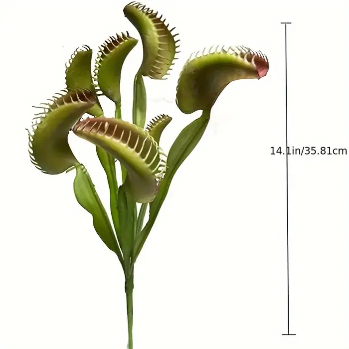 Plante de piège à mouche de vénus artificielle réaliste-perfecte pour Halloween et décoration intérieure