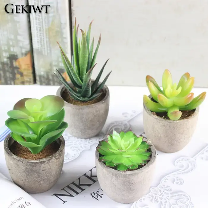 Mini plantes succulentes artificielles à feuilles persistantes