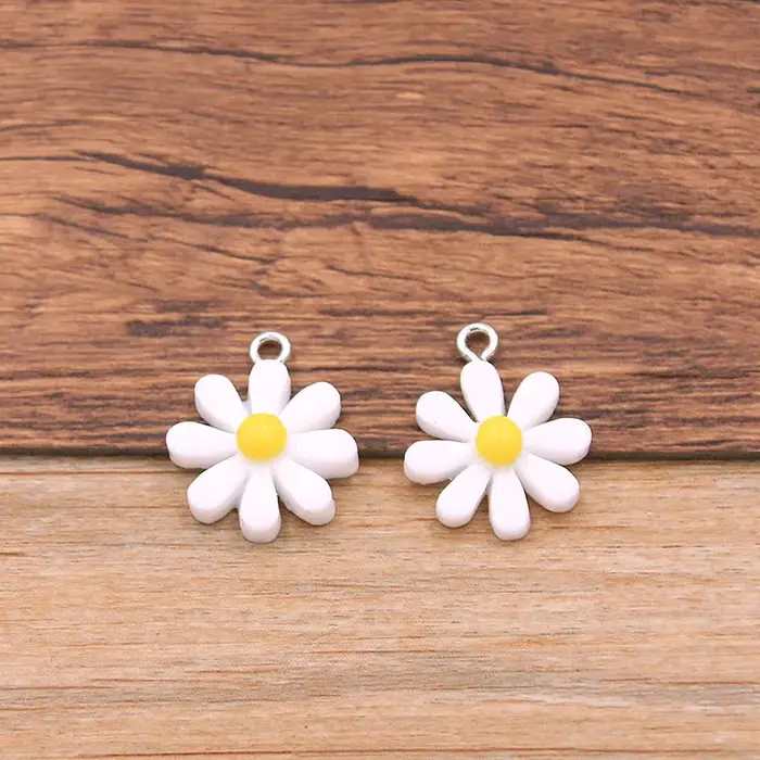 10 pièces 17X20mm 9 marguerite colorée fleur Flatback résine Cabochons Scrapbook artisanat bricolage embellissements décor chapeaux accessoires