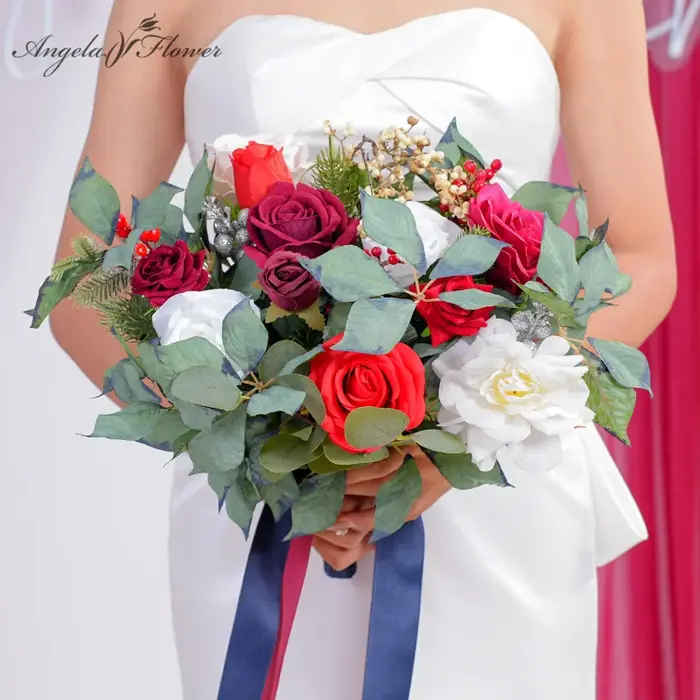 Bouquet de fleurs à main série noël A866204
