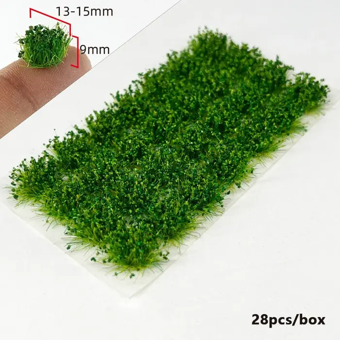 Modèle d'herbe à fleurs miniatures, matériaux végétaux ABS pour bricolage, ferroviaire HO/constructi