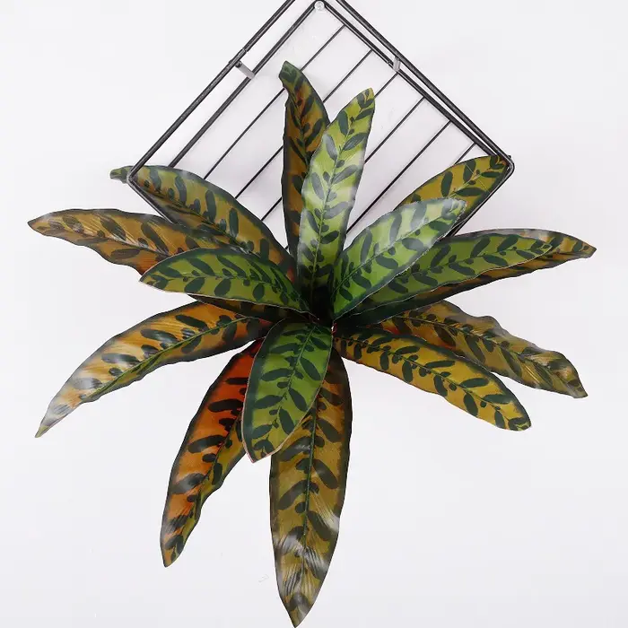 2 pièces plantes vertes artificielles en plastique feuilles de pomme Bouquet mariage Canna feuille plante Simulation fleur Auditorium décoration