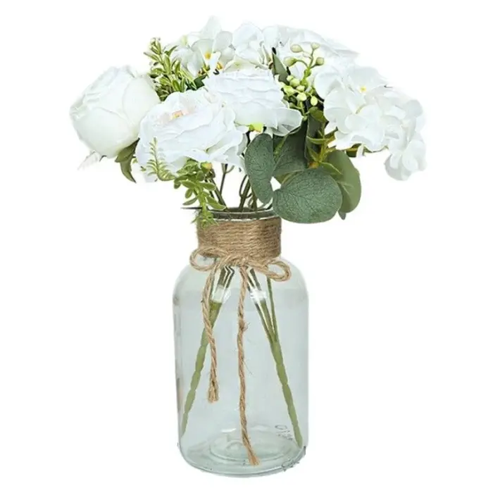 Vases en verre Vintage, fleurs claires, bouteille de fleurs nordique, plantes rétro, pot en verre pour ferme, décoration de mariage, décoration de maison