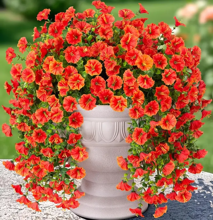 Fleurs artificielles vigne gloire du matin mariage maison chambre décor nouvel an extérieur jardin cour coloré cadeaux de couleur vive