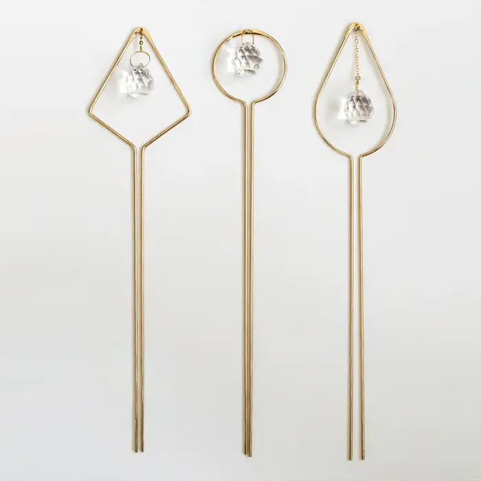 Piquets de plantation en cristal, décoration de jardin, lot de 3