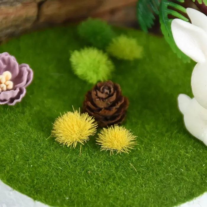 Simulation de mousse artificielle verte