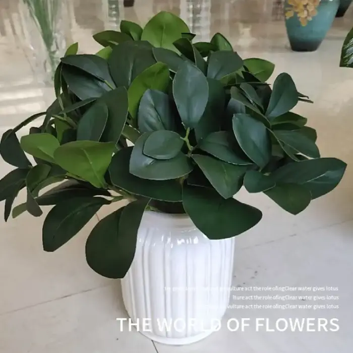 Plantes artificielles Acorn Peperomia 30 cm vertes, feuilles d'eucalyptus, arbustes artificiels de haute qualité pour le bureau