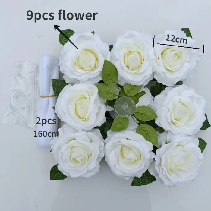 Fleur artificielle de Rose blanche pour décoration de voiture de mariage
