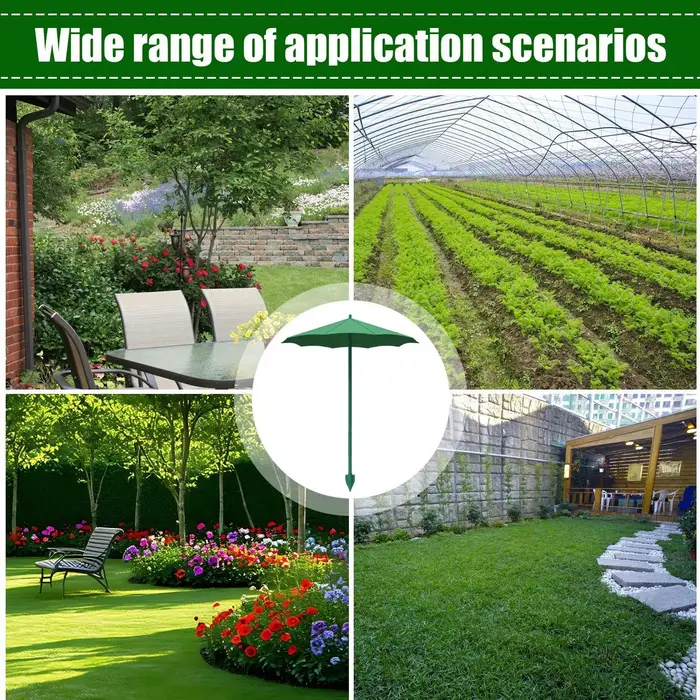Lot de 3 Parasols pour Plantes avec Insertion au Sol