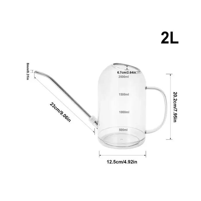 Arrosoir à long bec de 2 L pour plantes d'intérieur