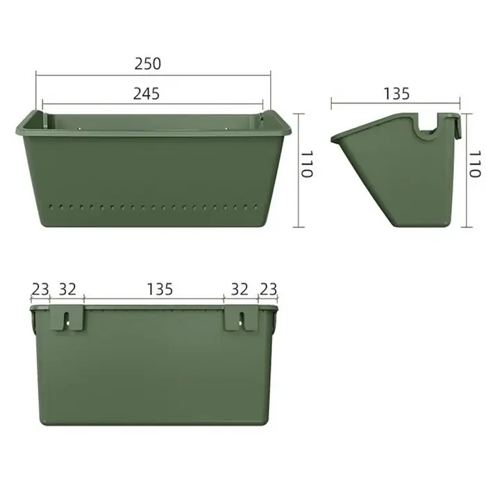 Contenant mural en plastique pour pot de fleur