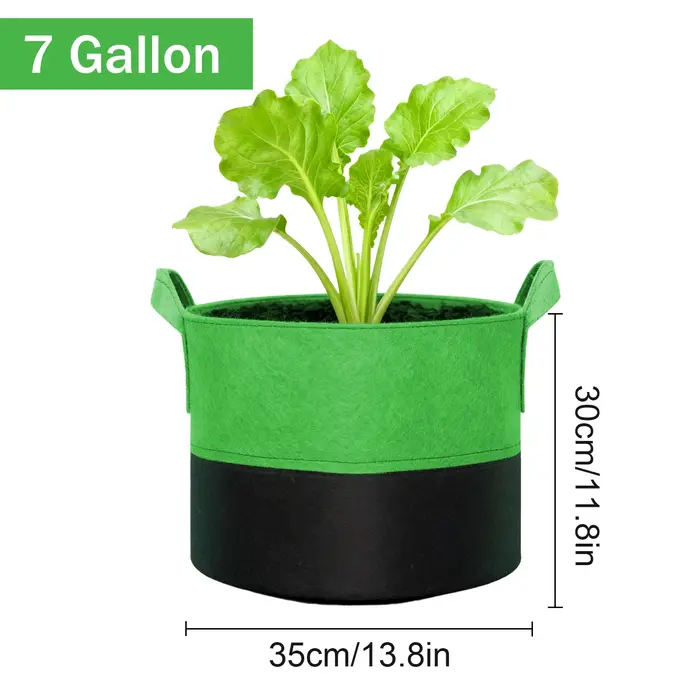 1 paquet de grands sacs de culture pour pommes de terre et tomates - 5/7/10/15 gallons, en tissu non tissé épaissi, avec poignées