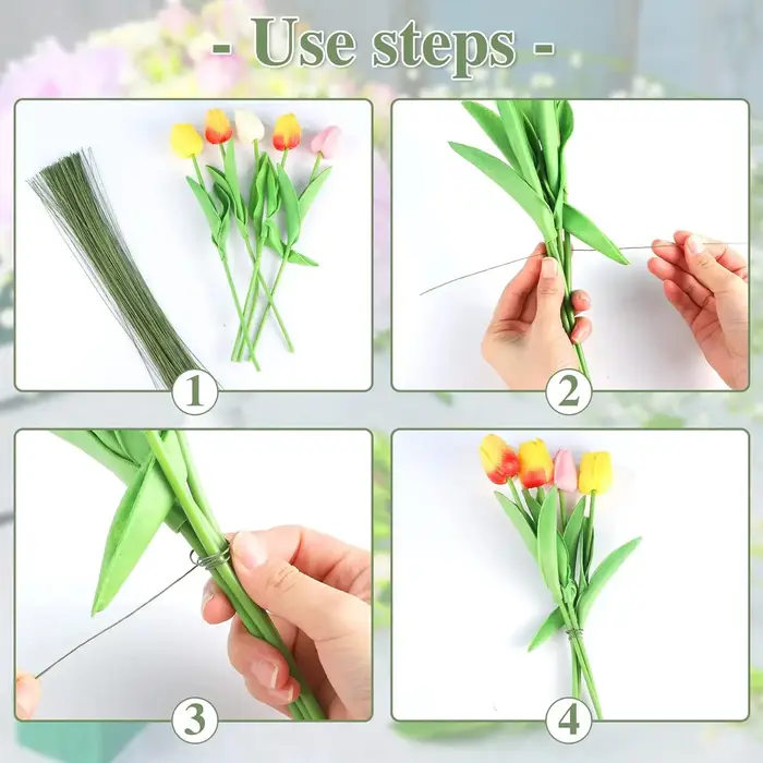 100 pièces fil floral calibre 26 artisanat fleuriste fil