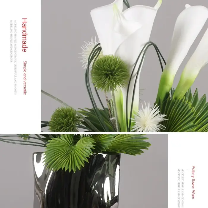 Ensemble de Vases à fleurs artificielles élégants