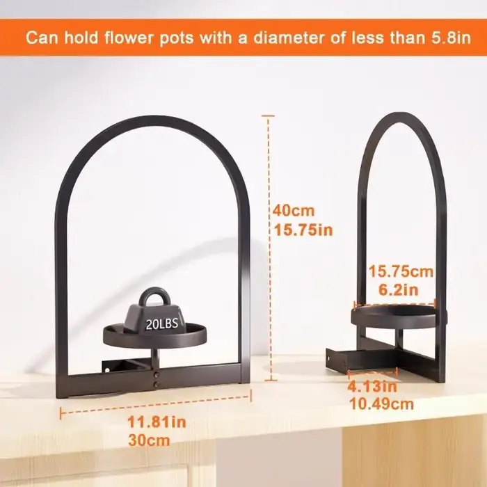 Étagère murale moderne en fer pour plantes