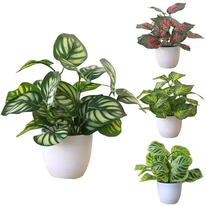 Fleurs et plantes artificielles en pot